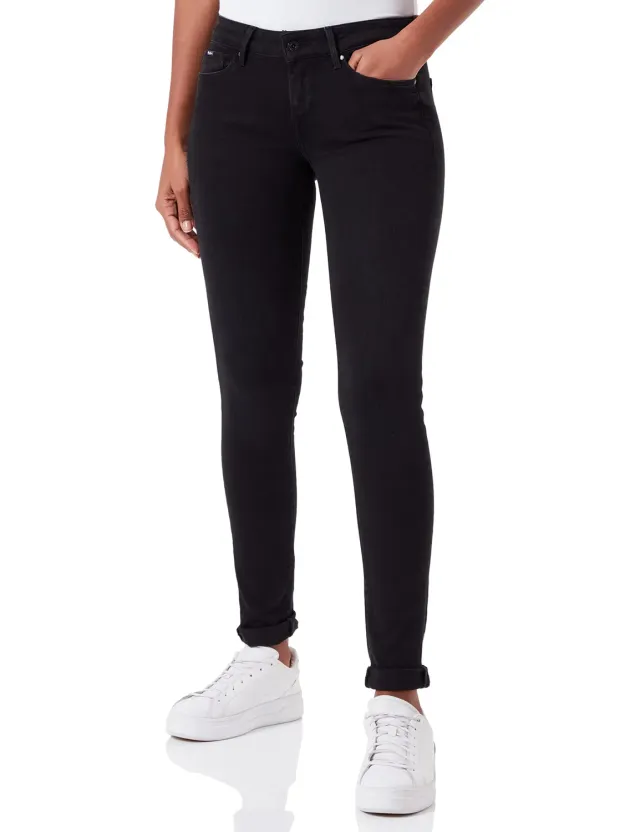 Pepe Jeans Rosevelt Jeans Skinny Donna Nero 28W/30L