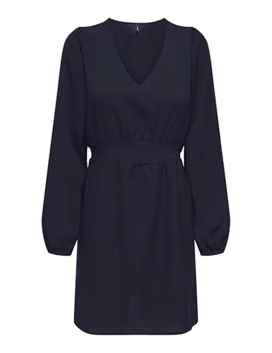 ONLY Onlnova Life Elite Siri vestito donna maniche lunghe blu XS