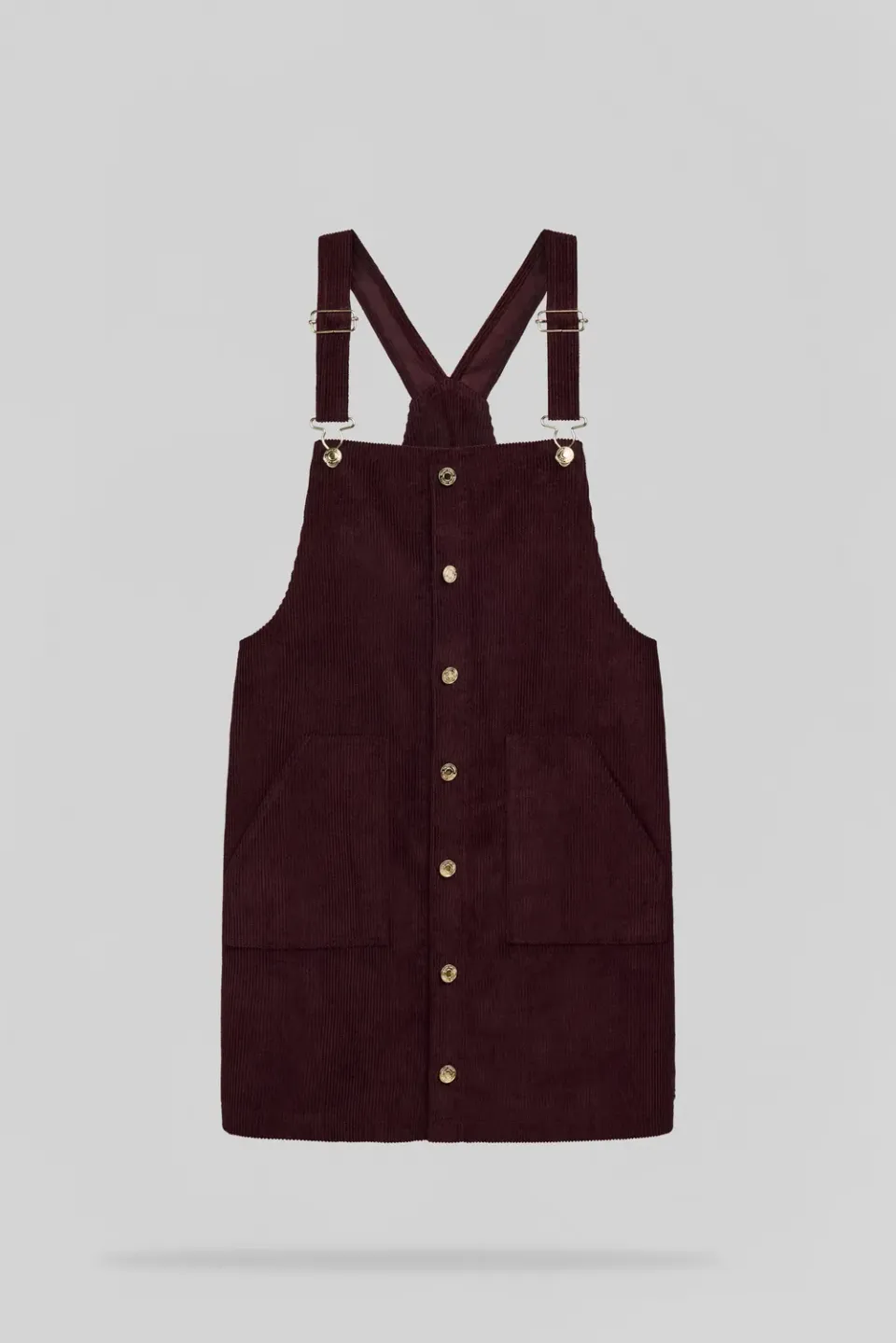 Teddy Smith R-Rollie Bordeaux abito salopette donna velluto
