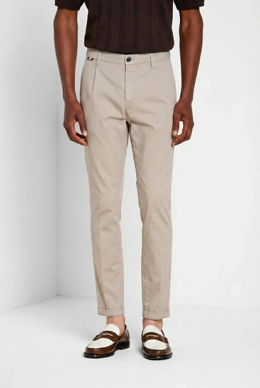 Mason's Osaka 1 Pinces chino grigio medio carrot fit