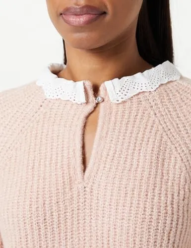 Only Onlcila maglione donna collo alto grigio mix