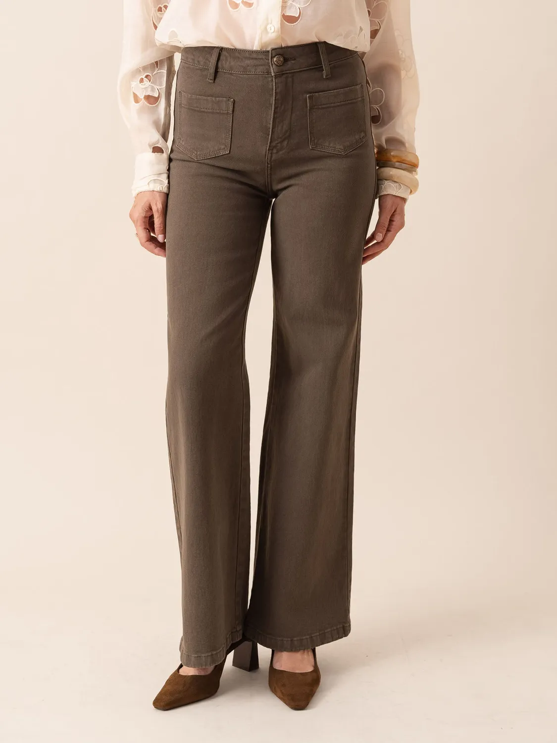 Oraije Gaspard jeans wide kaki