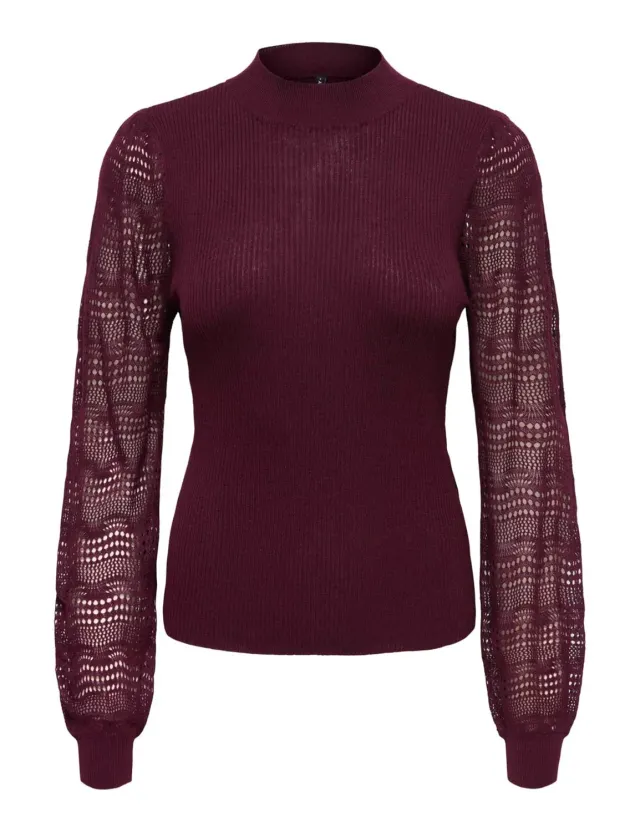 ONLY Onlannelina Maglia Collo Alto Donna Nero Lana