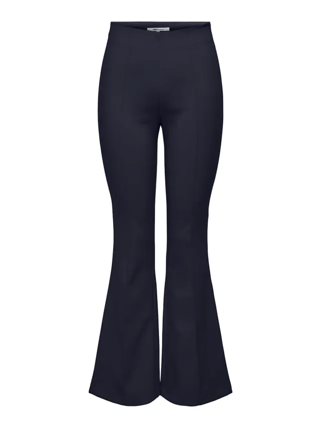 Only Onlastrid HW pantaloni donna flare elastico nero