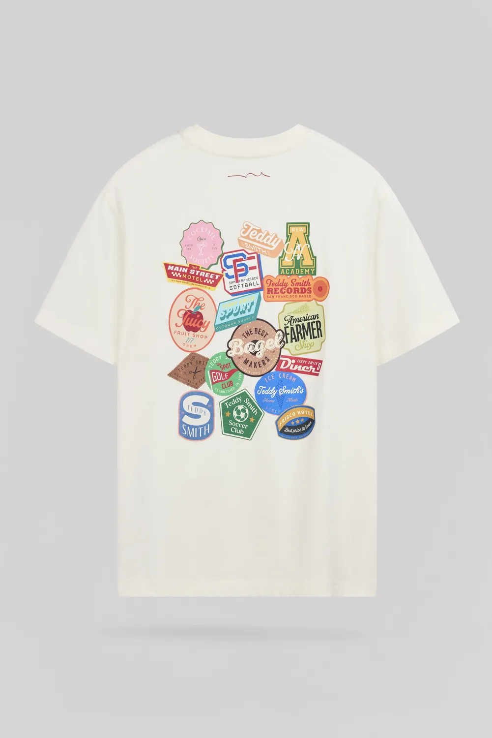 Teddy Smith T-Badges MC t-shirt middle white loose fit