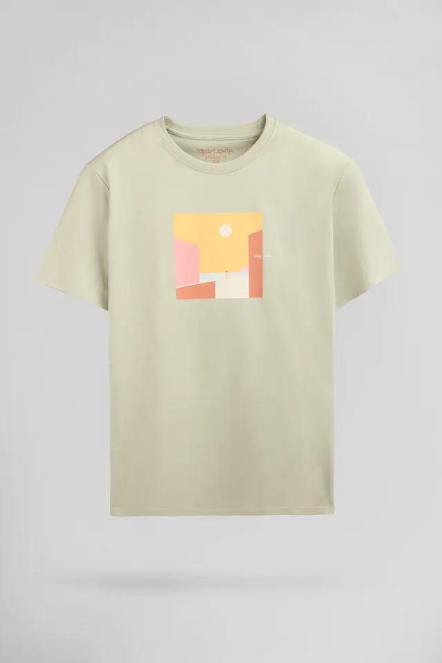 Teddy Smith T-Minimalist t-shirt uomo verde salvia