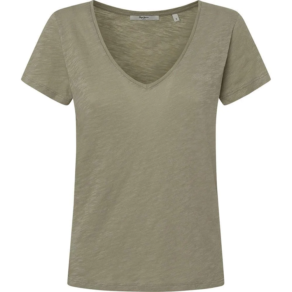Pepe Jeans Ezzy T-Shirt donna scollo a V verde
