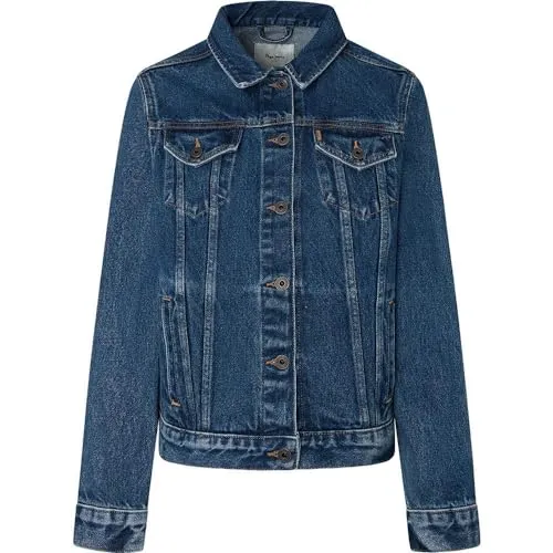 Pepe Jeans Giacca Jeans Donna Blu XXS Lavaggio Pietra