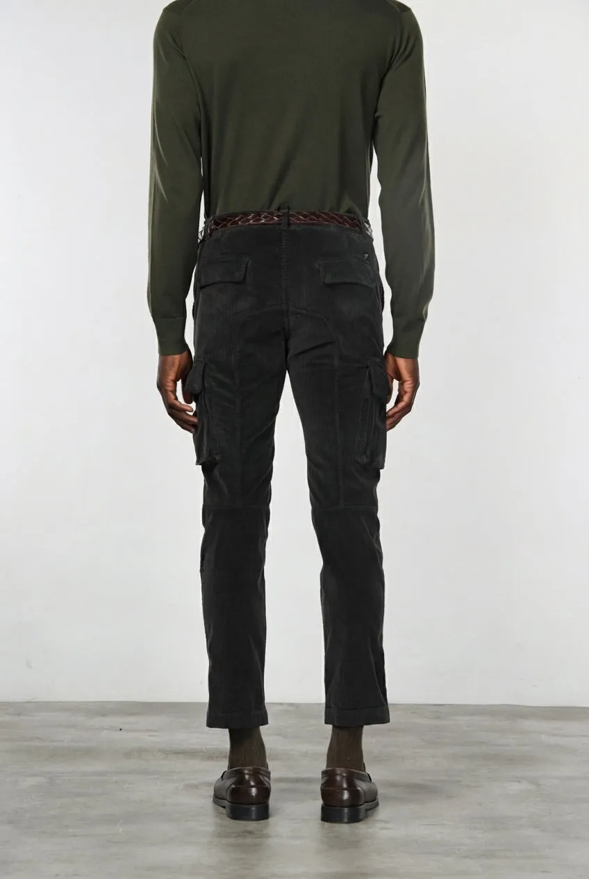 Mason's Chile pantalone cargo uomo marrone velluto extra slim
