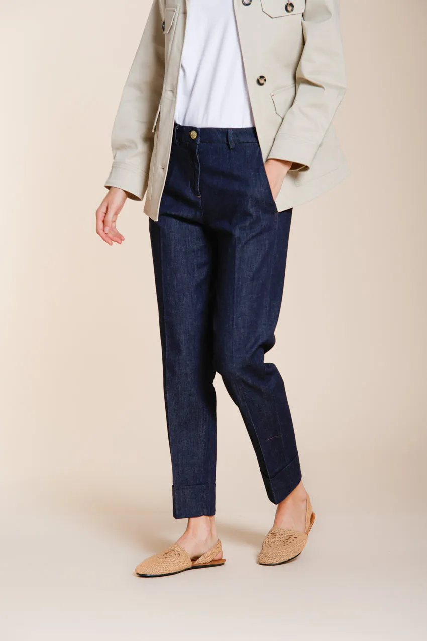 Mason's New York Carrot chino donna denim blu navy carrot