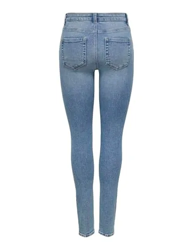 ONLY Onlhush Skinny Jeans Donna vita alta blu