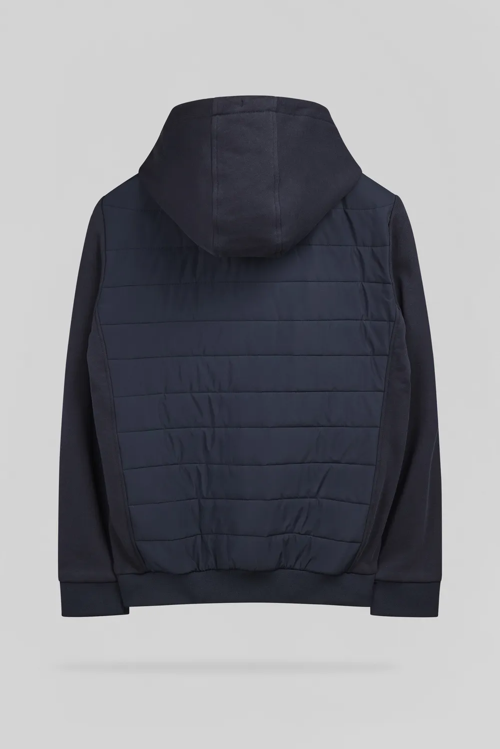 Teddy Smith G-Leon Zip Gilet Uomo con Cappuccio Blu Trapuntato
