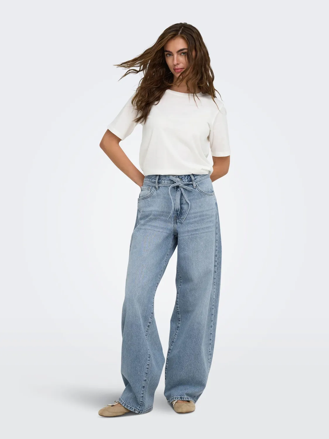 ONLY Ongianna jeans donna 30W/34L straight vita media