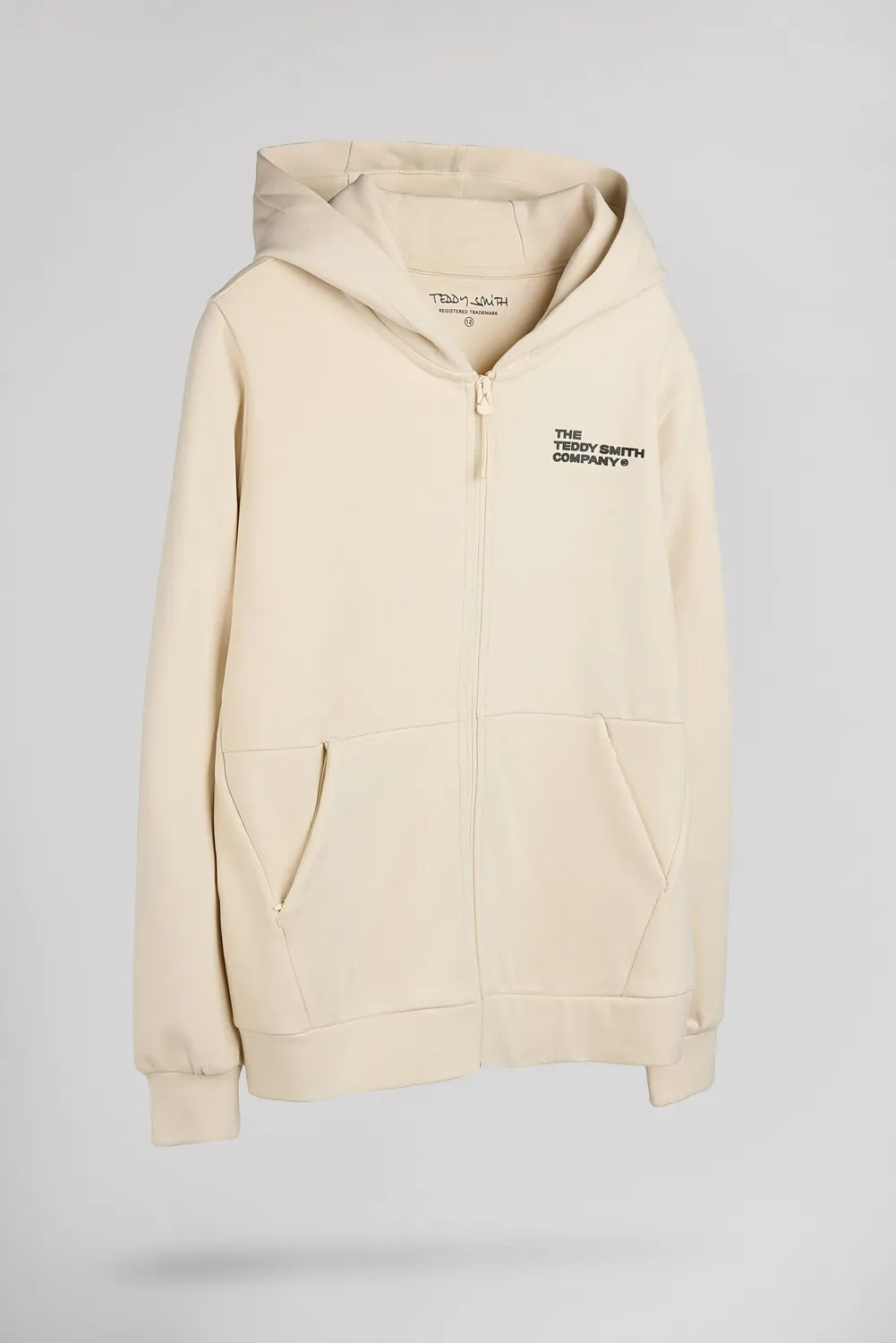 Teddy Smith Giclass Company JR gilet Cream ragazzo zip