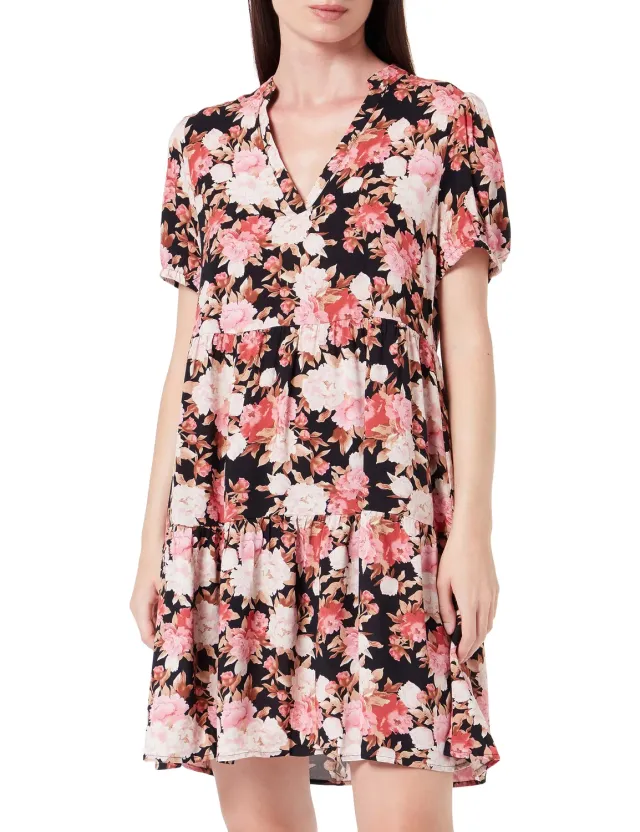 ONLY Onlnova Life S/S Thea Dress AOP Ptm vestito maniche corte