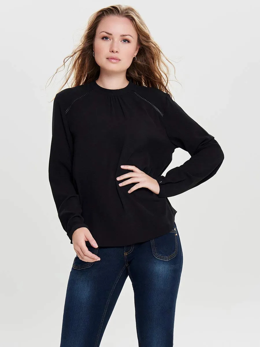 ONLY Onlnew Mallory camicia nera manica lunga 42