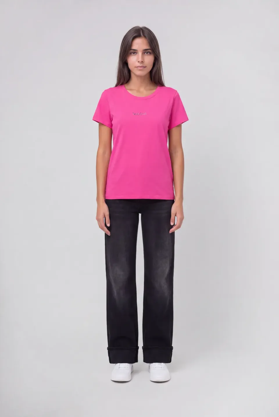 Teddy Smith T-Ribelle t-shirt fucsia cotone elasticizzato