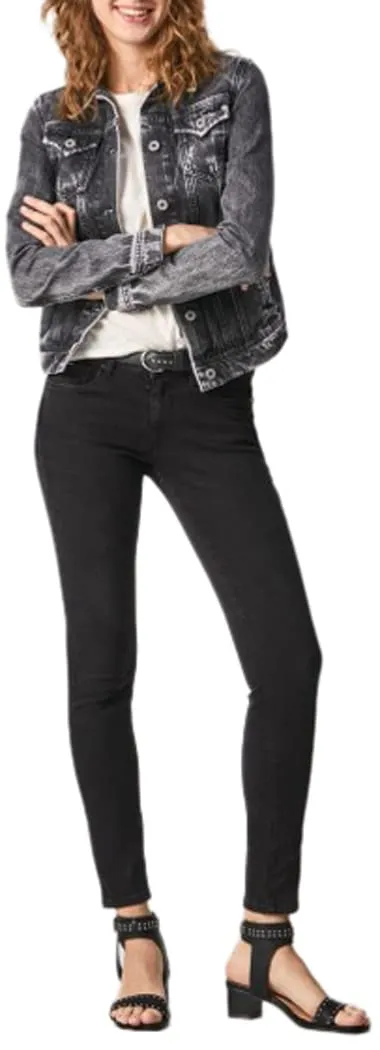 Pepe Jeans Rosevelt Jeans Skinny Donna Nero 28W/30L
