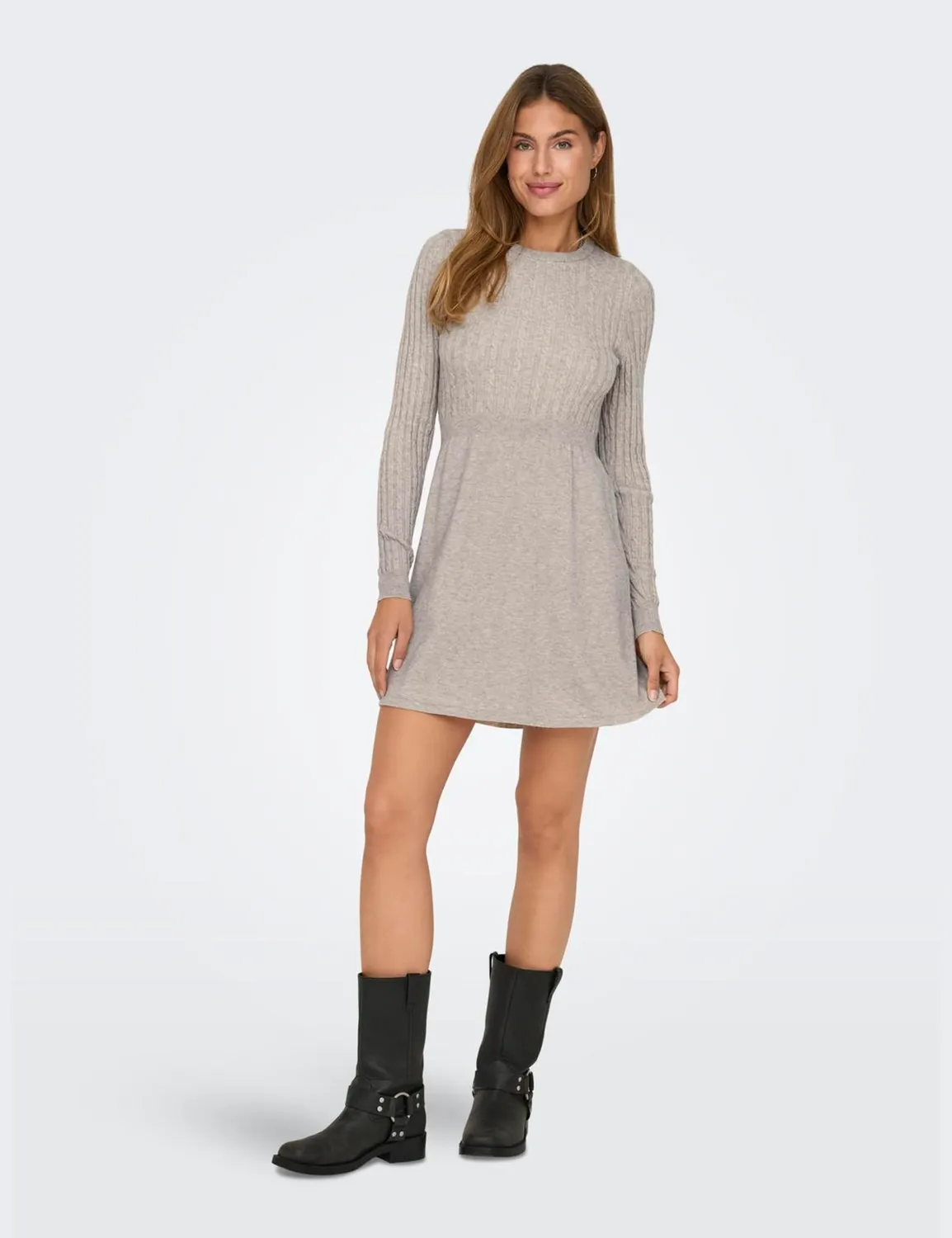 ONLY ONLFIA Abito in Maglia Midi Chocolate Torte