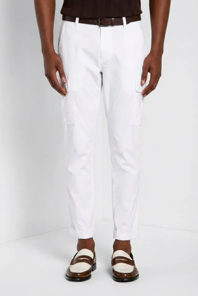Mason's Chile pantalone cargo uomo bianco extra slim