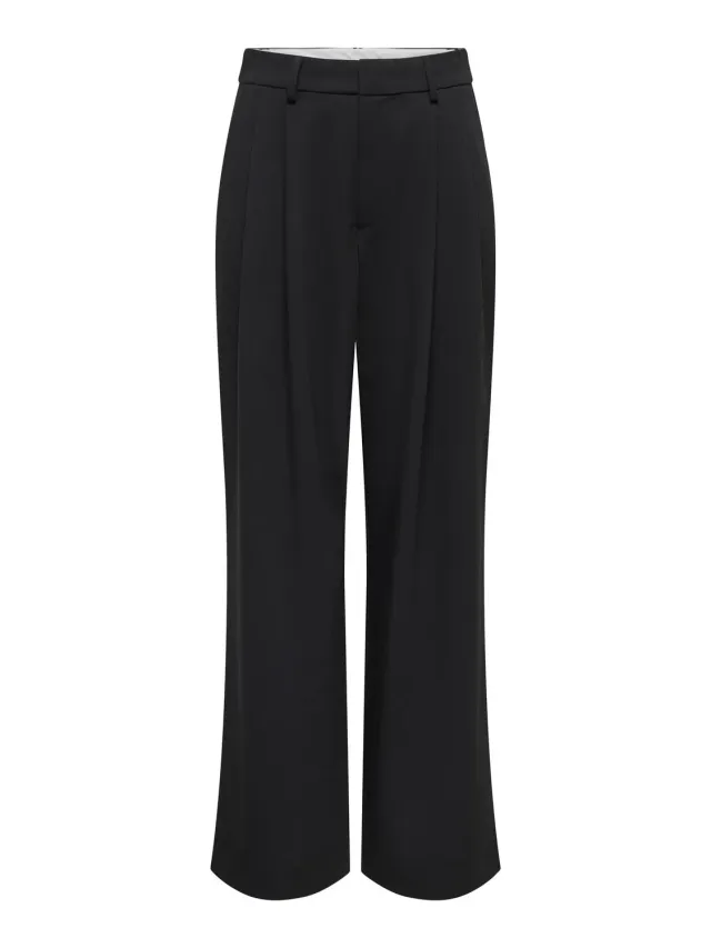 ONLY Onlsonja HW Wide Pleat Pant TLR pantalone nero
