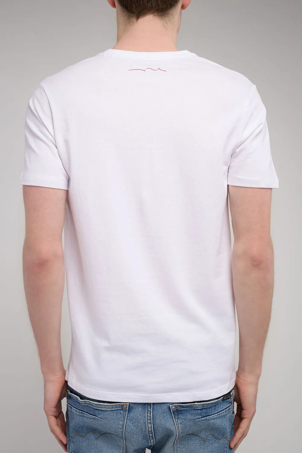 Teddy Smith Tawax 2 MC T-Shirt Scollo V Bianco Cotone