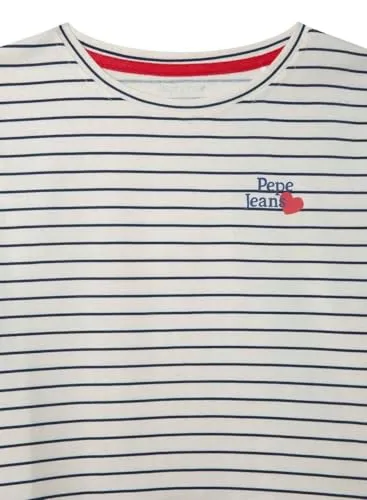 Pepe Jeans Gertrudis T-shirt Bambina 10 Anni a Righe