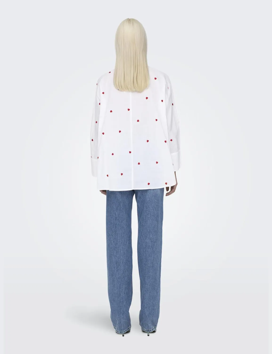 ONLY Onlnew Hemd camicia donna XS bianca cotone