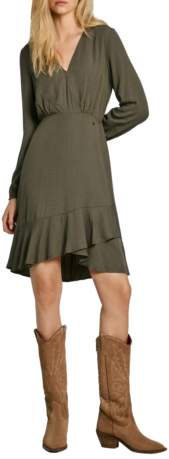 Pepe Jeans Kendall vestito donna blu corto scollo a V