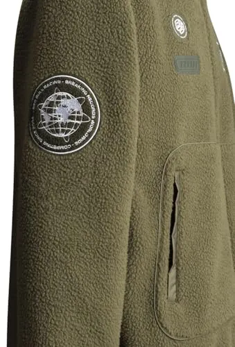 Pepe Jeans Explorer Fleece pile uomo verde militare zip