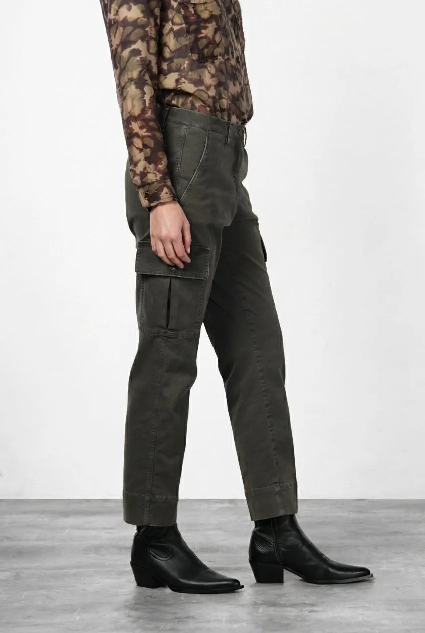 Mason's Marlene Cargo donna verde carrot fit cotone