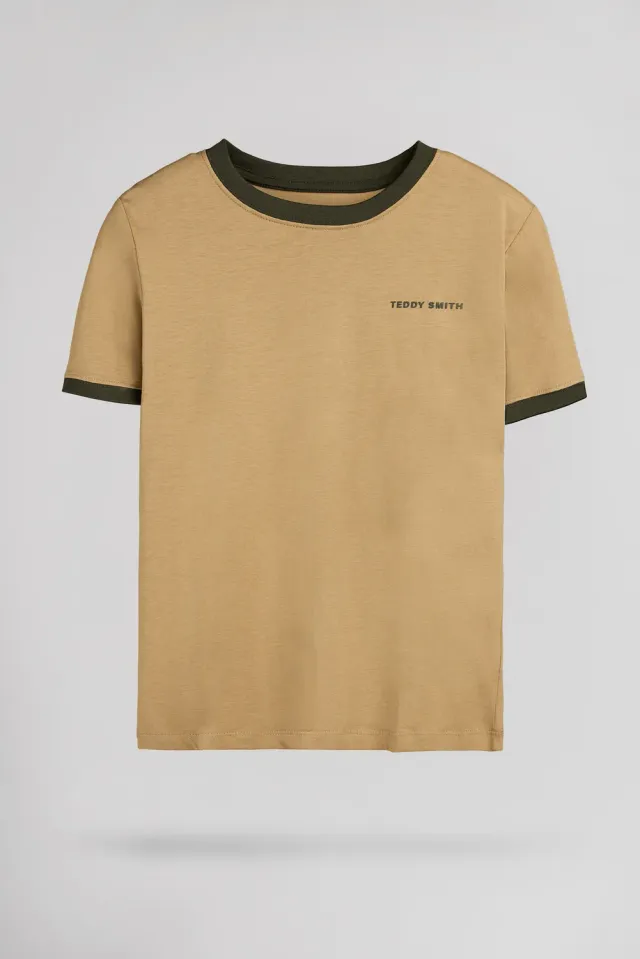 Teddy Smith The Tee 2 R MC JR t-shirt bambino beige cotone