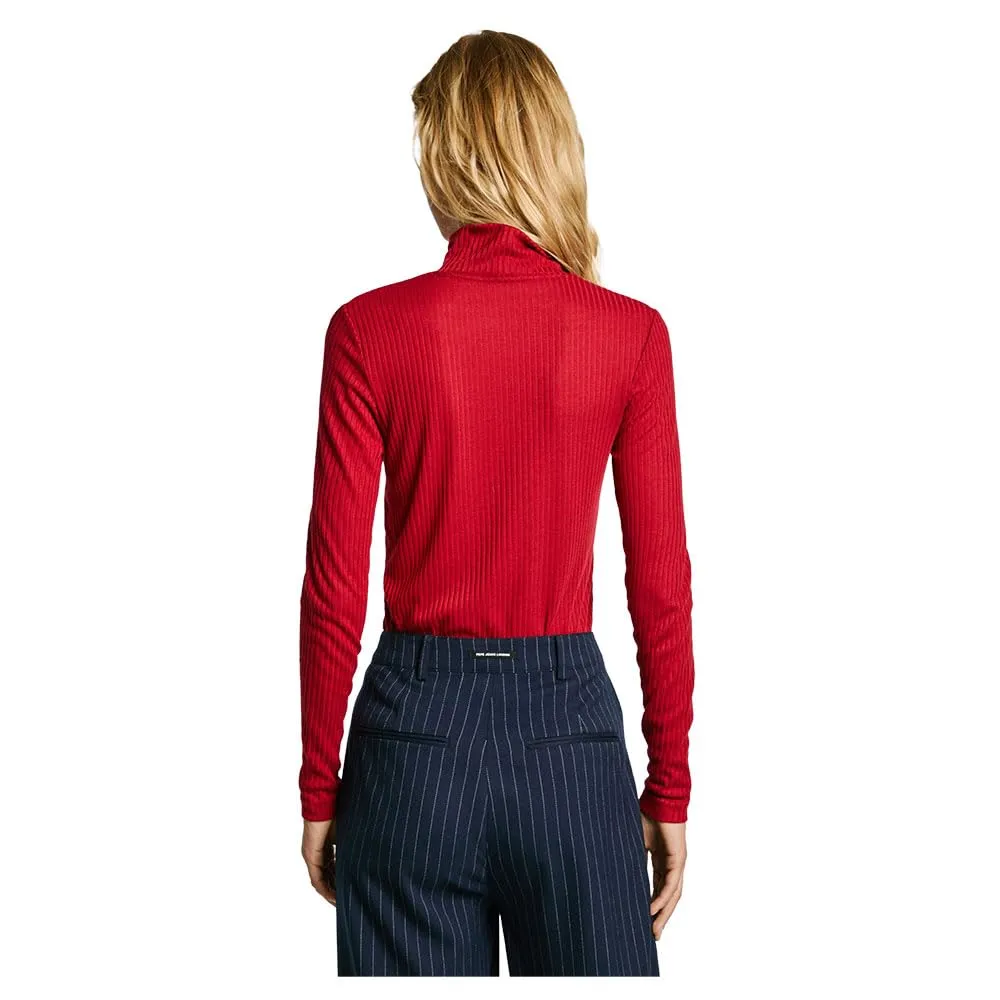 Pepe Jeans Flory T-Shirt Donna Collo Alto Bianca