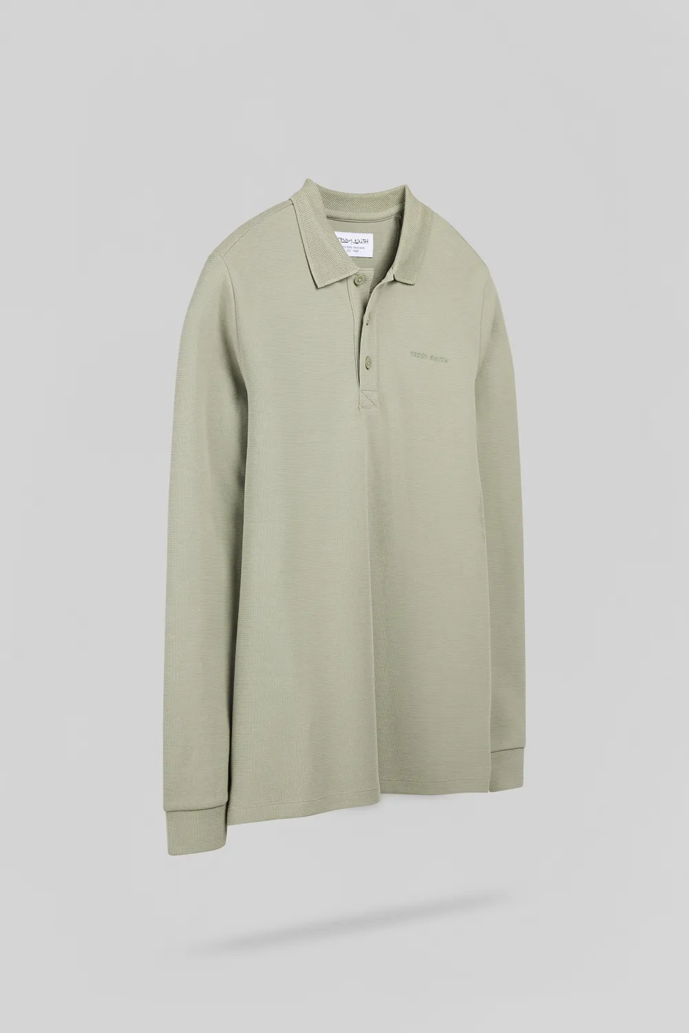 Teddy Smith P-Joel ML Polo Manica Lunga Kaki Cotone