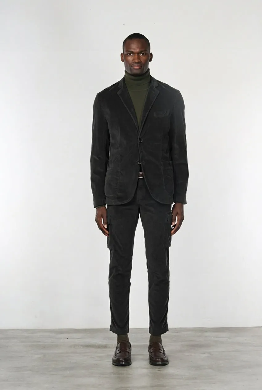 Mason's Tiziano blazer uomo marrone velluto regular
