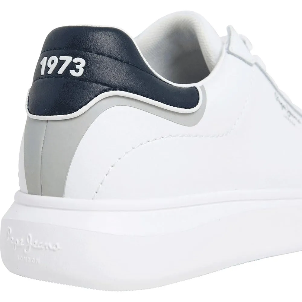 Pepe Jeans Eaton One Sneakers Uomo Pelle Bianche 44 EU