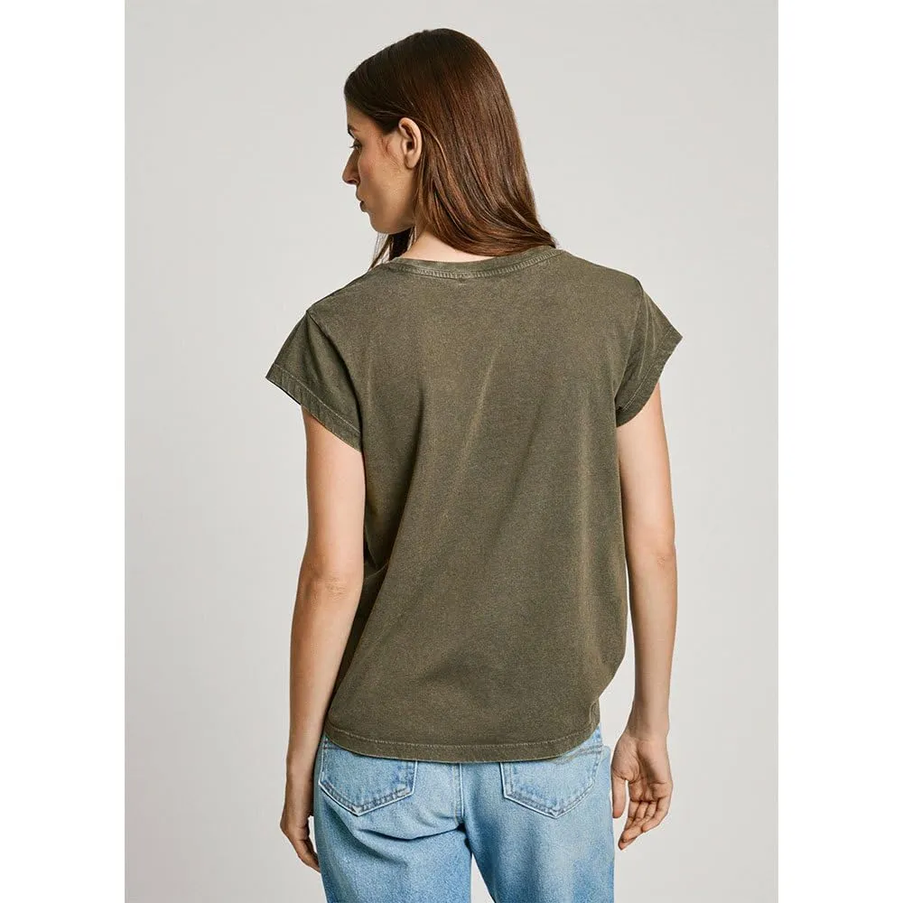 Pepe Jeans Felice T-Shirt Donna Arancione Tramonto acido