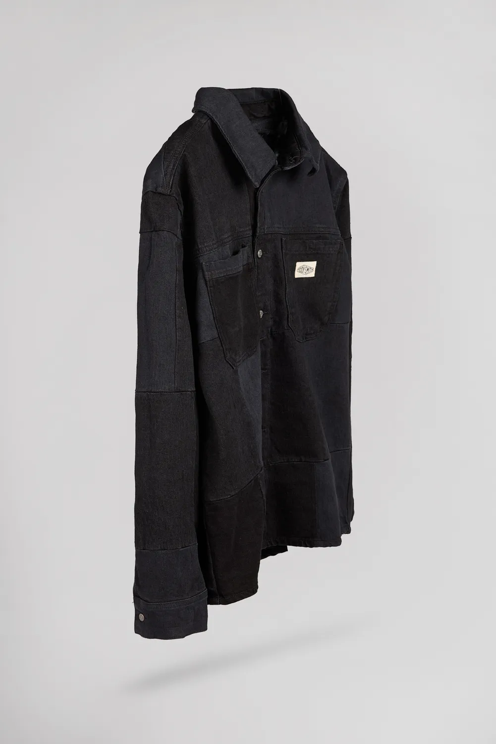 Teddy Smith C-Chicago ML camicia denim patchwork uomo