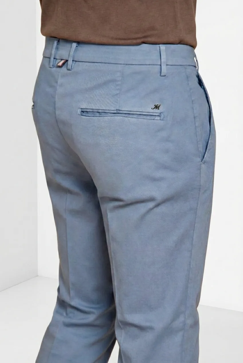 Mason's Torino Flex chino uomo celeste slim
