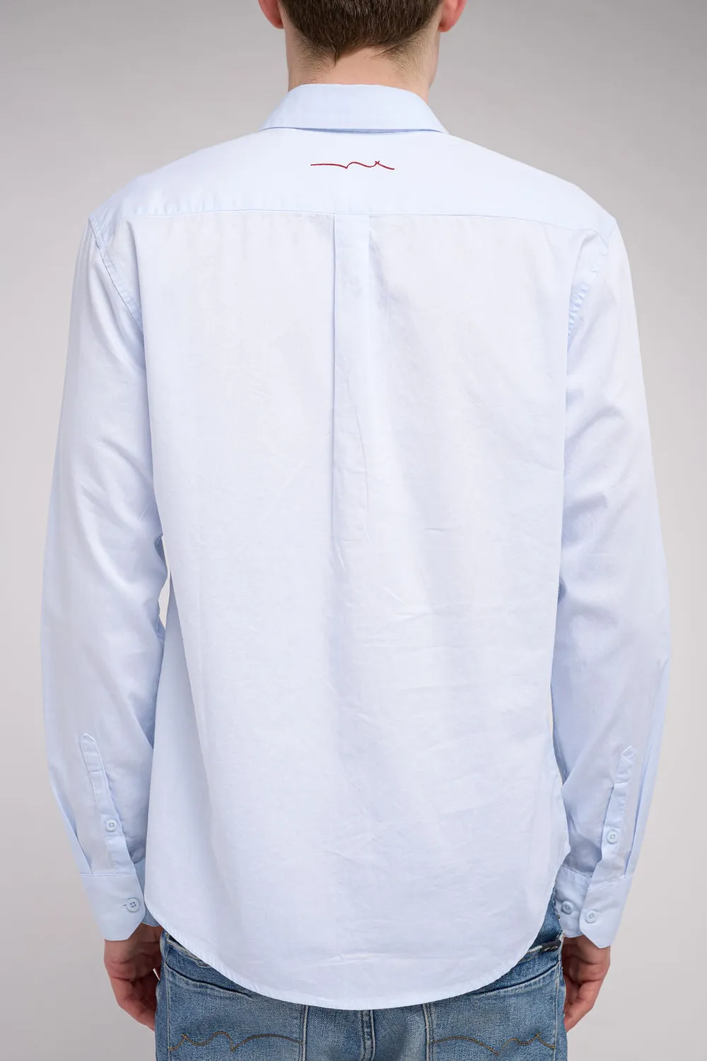 Teddy Smith C-VOLT 2 ML camicia azzurra uomo cotone