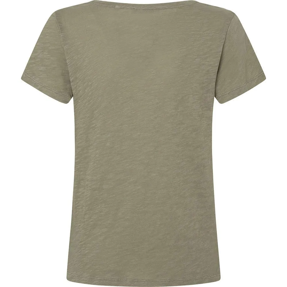 Pepe Jeans Ezzy T-Shirt donna scollo a V verde