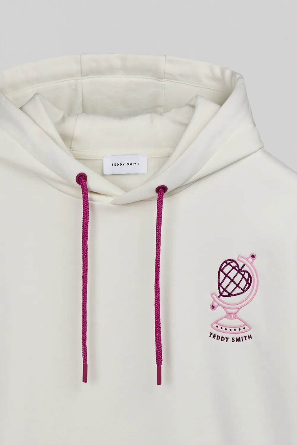 Teddy Smith Juliette Hood felpa donna middle white