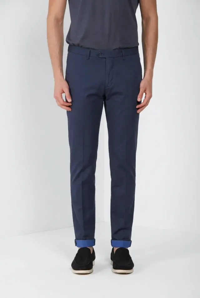 Mason's Torino City Travel chino uomo blu navy slim
