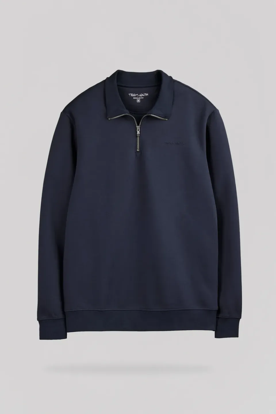 Teddy Smith S-Loan felpa uomo blu navy collo zip