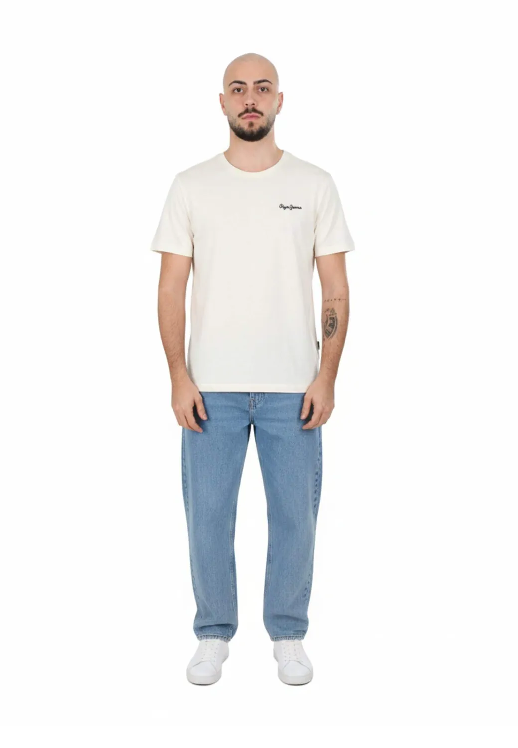 Pepe Jeans PM5010179 t-shirt uomo jersey avorio