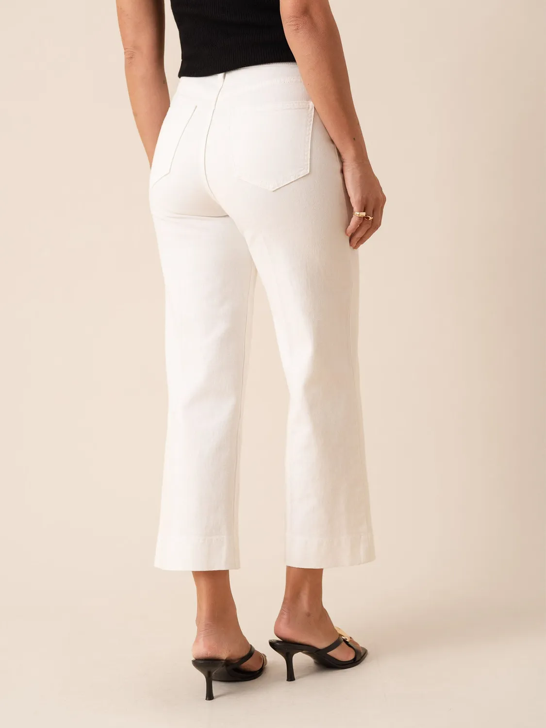 Oraije Windy jeans bianchi wide petite
