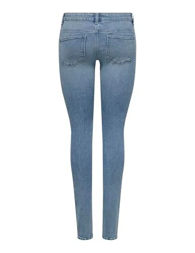 ONLY Onlhush Skinny Button Fly DNM jeans L32 lavaggio medio