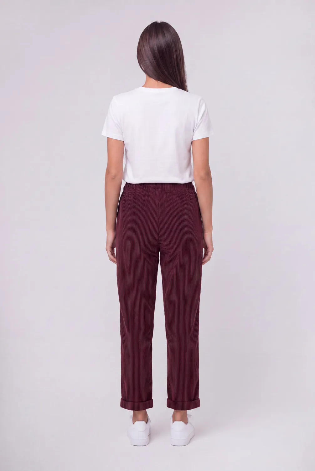Teddy Smith Teddy Velours Pantaloni Donna Bordeaux