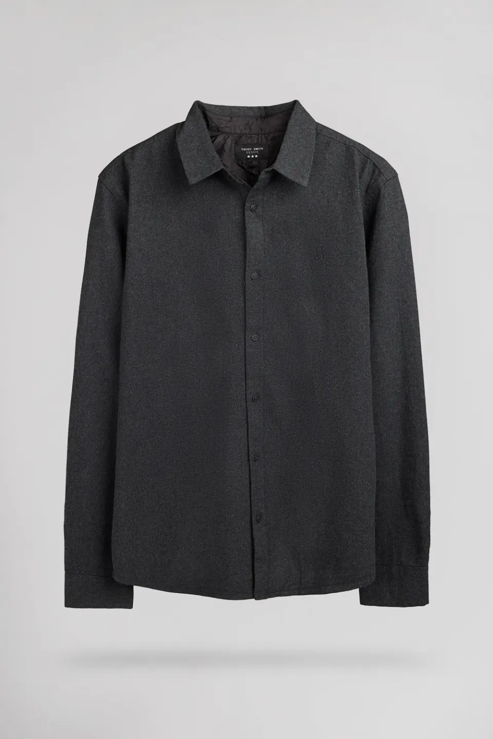 Teddy Smith C-Odin ML camicia flanella grigia uomo