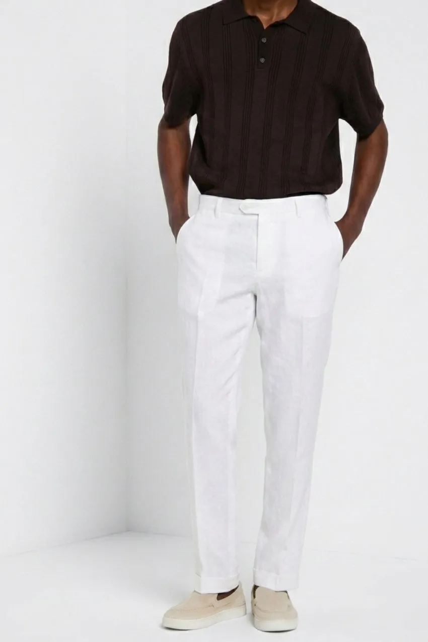 Mason's New York Icon Flex chino uomo bianco lino
